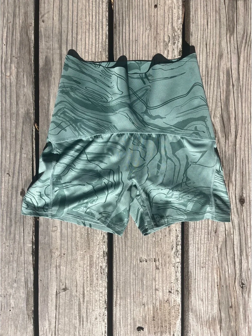 Gymshark GS Power Support Women's Athletic Gym Fitness S Small Shorts Green